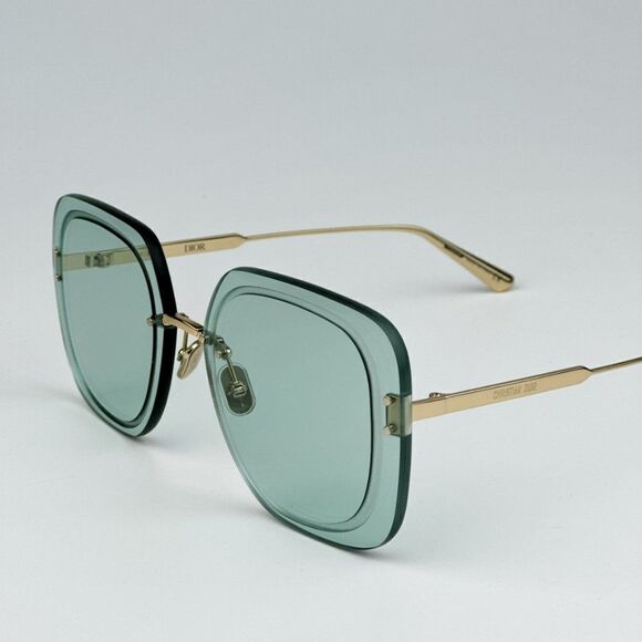 NEW Dior ULTRADIOR SU  B0O0 Gold Green Women Square Oversized Sunglasses